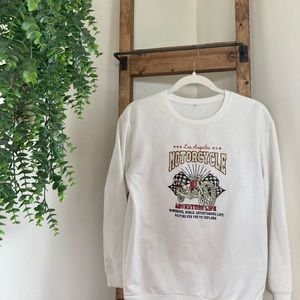 White graphic sweatshirt
